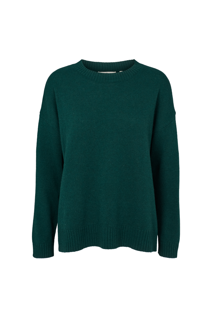 Basic Apparel Lise O-Neck Sweaters 714 Rain Forest